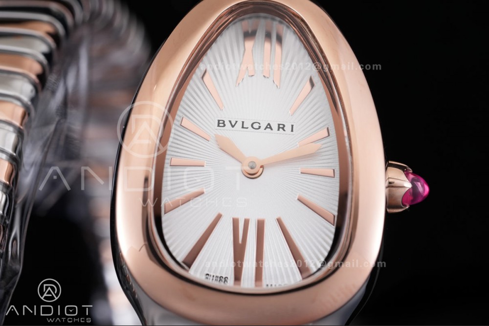 Serpenti 35mm SS/RG BVF 1:1 Best Edition Silver Dial on SS/RG Bracelet Ronda Quartz — photo 3