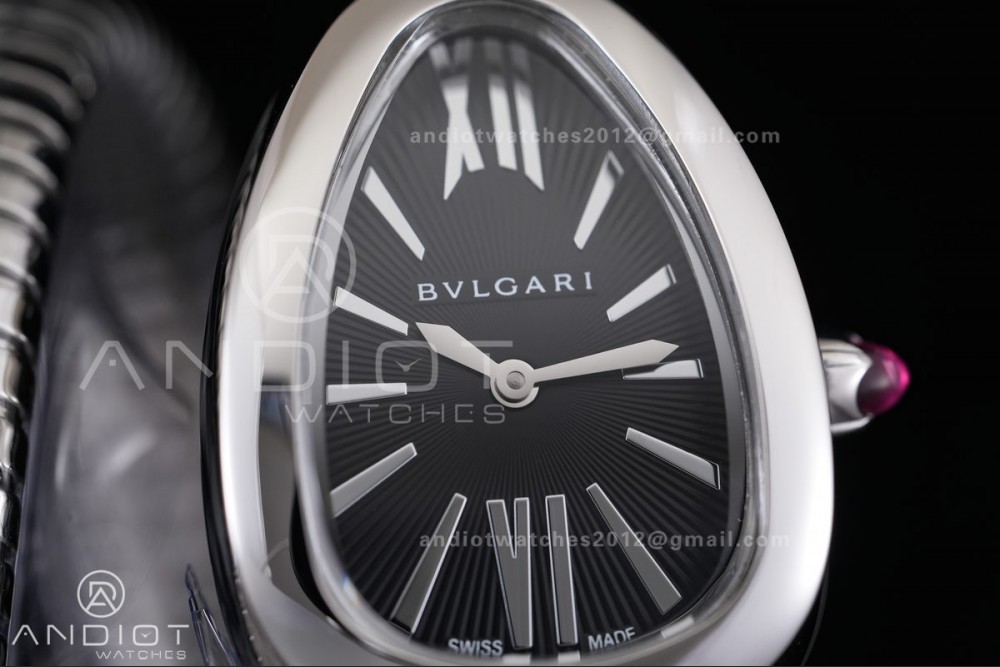 Serpenti 35mm SS BVF 1:1 Best Edition Black Dial on SS Bracelet Ronda Quartz — photo 3