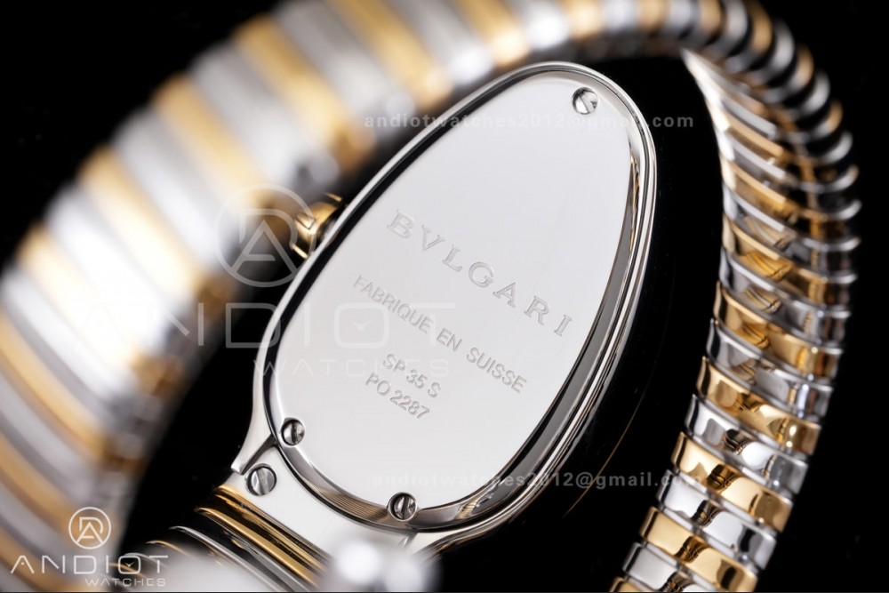 Serpenti 35mm SS/YG BVF 1:1 Best Edition Black Dial on SS/YG Bracelet Ronda Quartz — photo 7