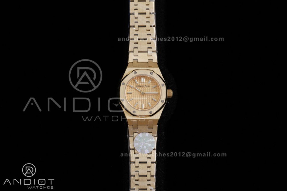 Royal Oak 23mm YG MF 1:1 Best Edition YG Dial on YG Bracelet Quartz