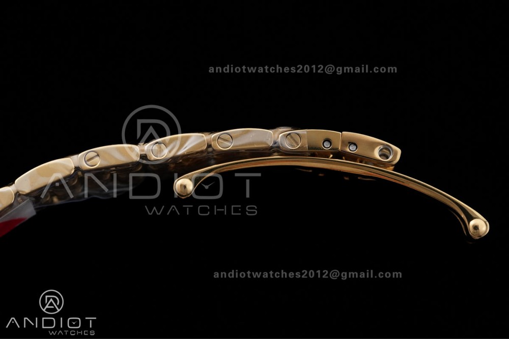 Panthère 22mm BVF 1:1 Best Edition YG White Dial Diamonds Bezel on YG Bracelet Ronda Quartz — photo 17