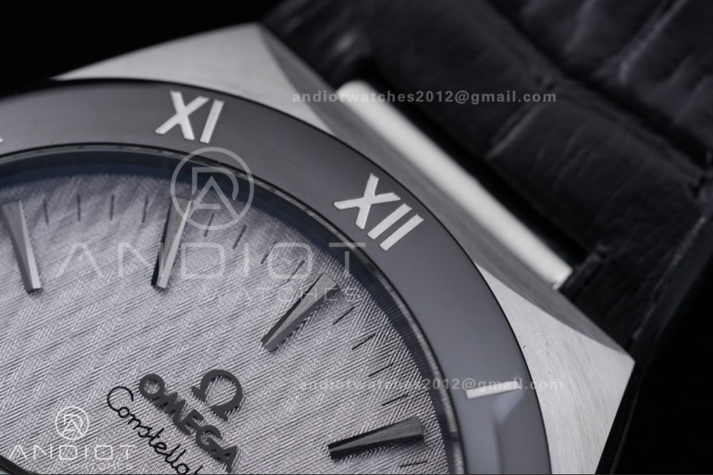 Constellation Black Ceramic SS VSF 1:1 Best Edition Gray Dial on Black Gummy Strap A8900 Super Clone — photo 6