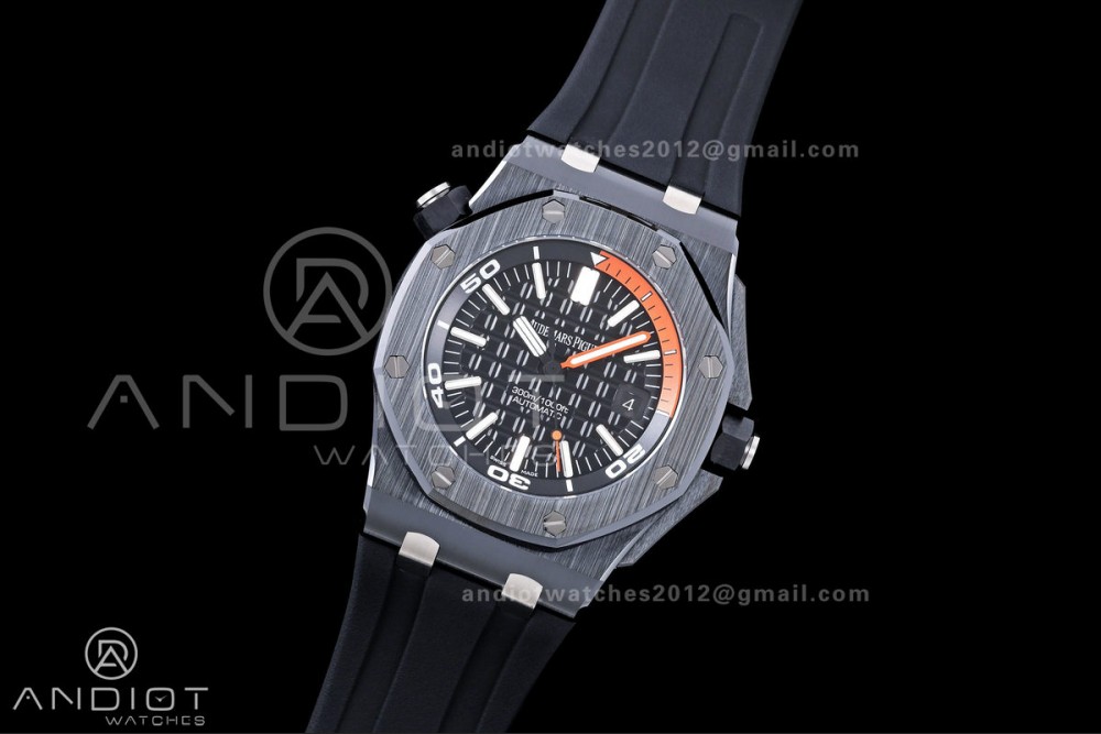 Royal Oak Offshore Diver 15707 Black Ceramic JF 1:1 Best Edition SA3120 Super Clone — photo 2
