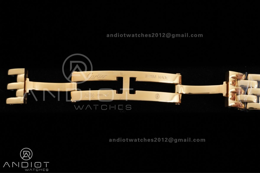 Panthère 22mm BVF 1:1 Best Edition YG White Dial Diamonds Bezel on YG Bracelet Ronda Quartz — photo 14