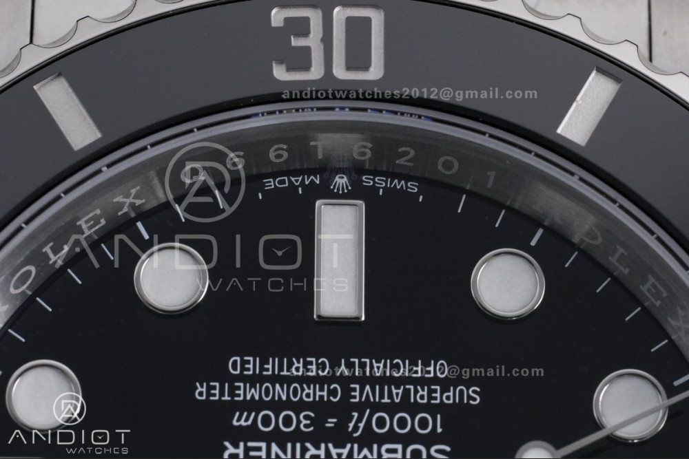 Submariner 41mm 124060 No Date Black Ceramic 904L Steel VSF 1:1 Best Edition VS3230 — photo 5