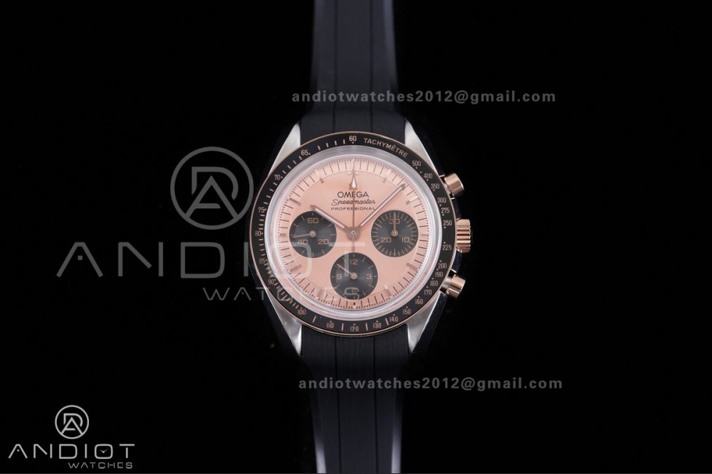 Speedmaster SS/RG N1F Best Edition RG Dial on Black Rubber Strap A3861