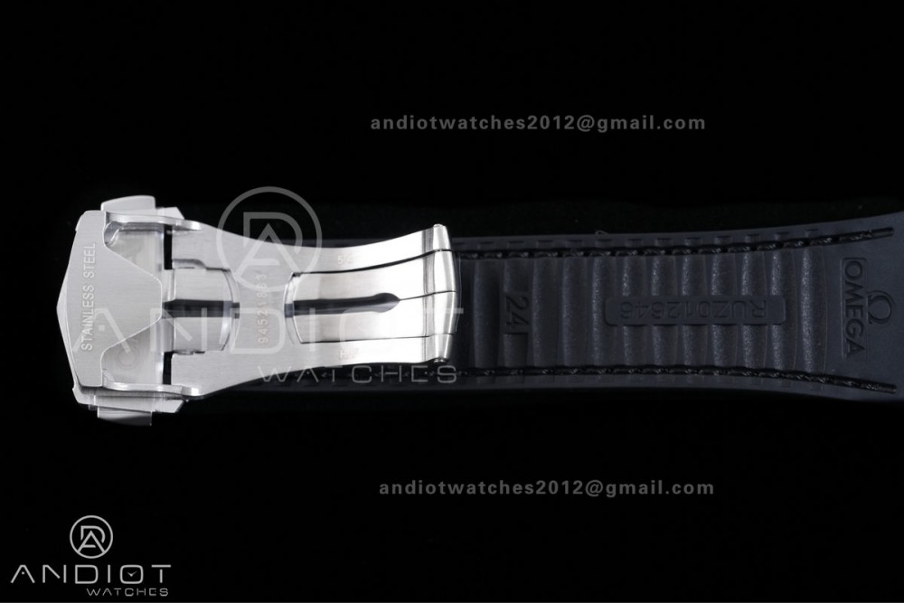 Constellation Black Ceramic SS VSF 1:1 Best Edition Gray Dial on Black Gummy Strap A8900 Super Clone — photo 15
