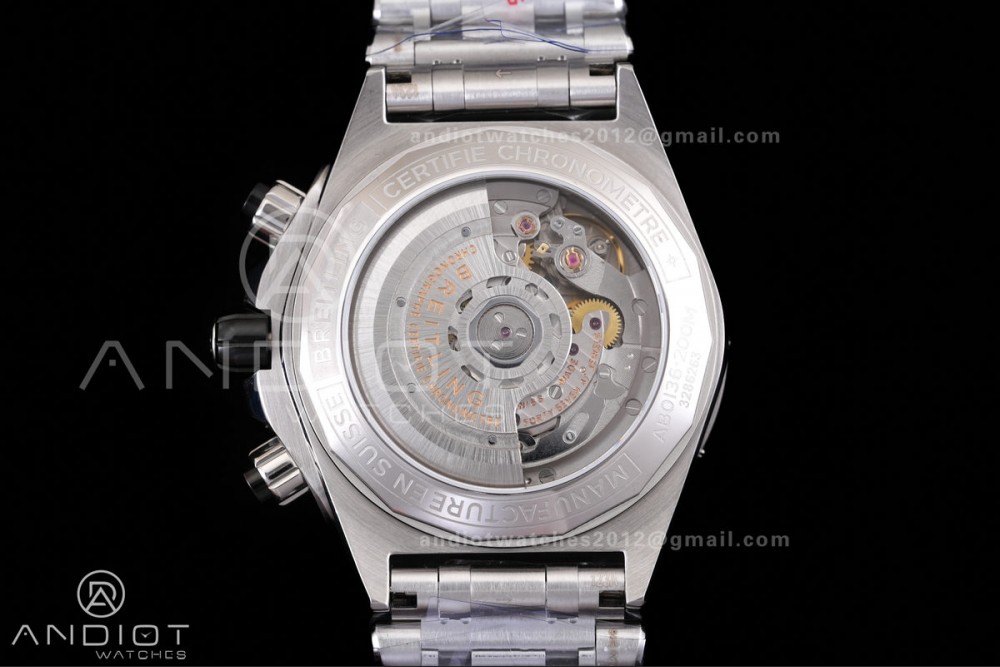 Super Chronomat B01 44 SS BLF 1:1 Best Edition Ice Blue Dial on SS Bracelet A7750 — photo 7