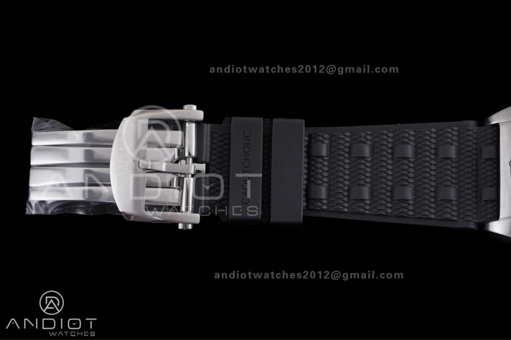 Chronomat B01 44mm SS BLSF 1:1 Best Edition Ice Blue Dial on Black Rubber Strap A7750 — photo 12