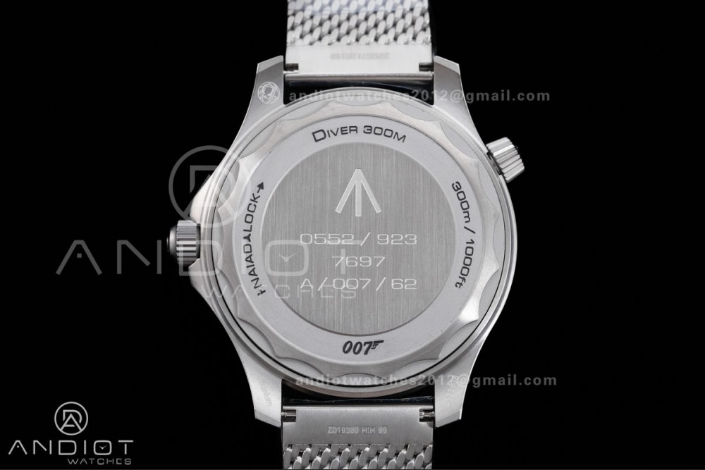 Seamaster 300 "No Time to Die" Limited Edition ORF 1:1 Best Edition on Titanium Mesh Bracelet OR8806 Super Clone — photo 7