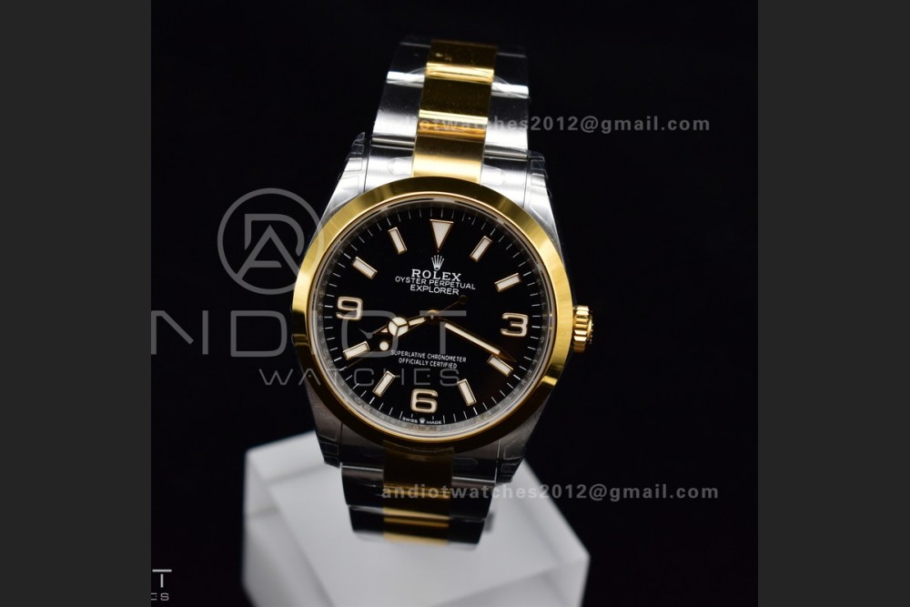 Explorer 124273 36mm 904L Steel VSF 1:1 Best Edition Black Dial on SS/YG Bracelet DD3230