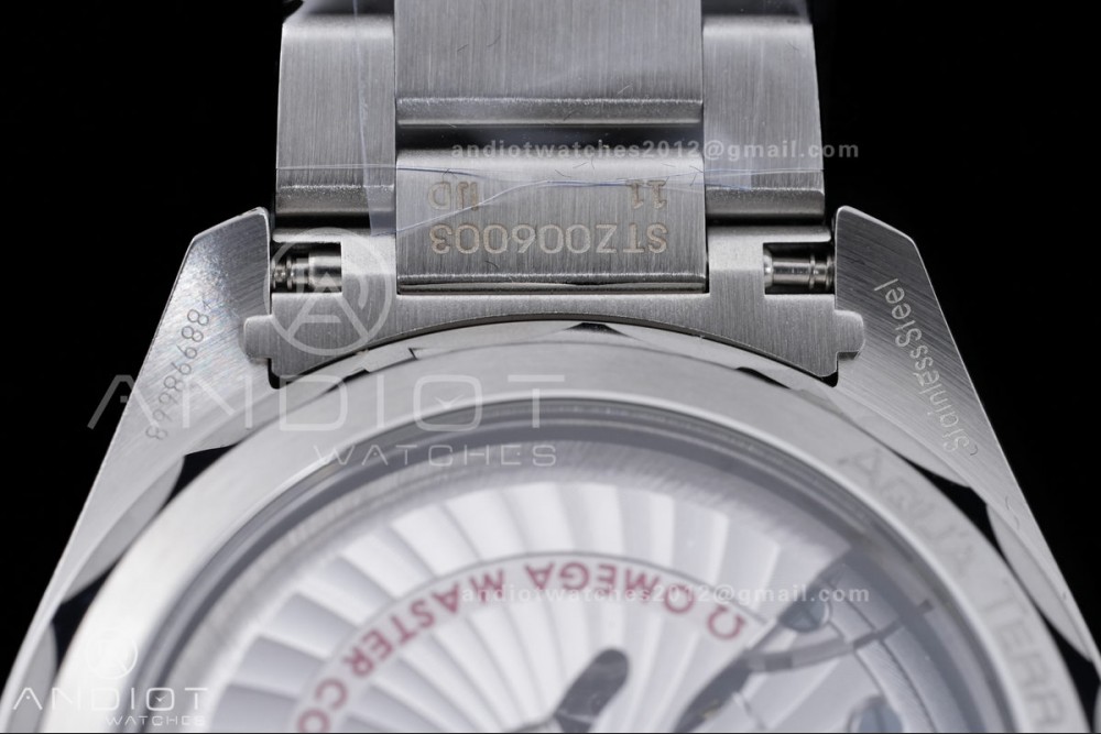 Aqua Terra 150M Master Chronometers VSF 1:1 Best Edition White Dial Orange Hand on SS Bracelet A8900 Super Clone — photo 11
