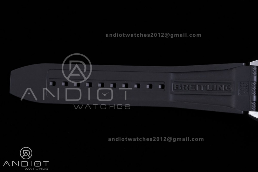 Chronomat B01 44mm SS BLSF 1:1 Best Edition Ice Blue Dial on Black Rubber Strap A7750 — photo 16