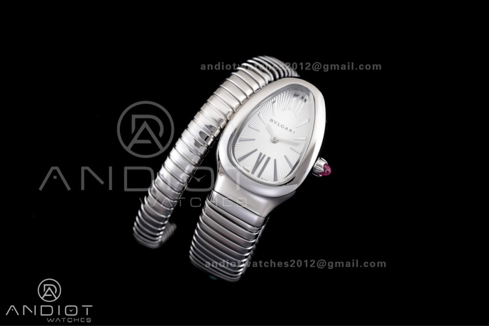 Serpenti 35mm SS BVF 1:1 Best Edition Silver Dial on SS Bracelet Ronda Quartz — photo 2