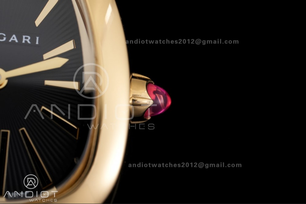 Serpenti 35mm YG BVF 1:1 Best Edition Black Dial on YG Bracelet Ronda Quartz — photo 6