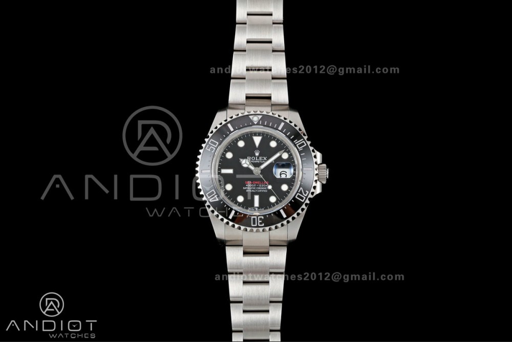 Sea-Dweller 126600 43mm 904L SS QF 1:1 Best Edition Black Dial On Oyster Bracelet SH3235 (Free Sprung)
