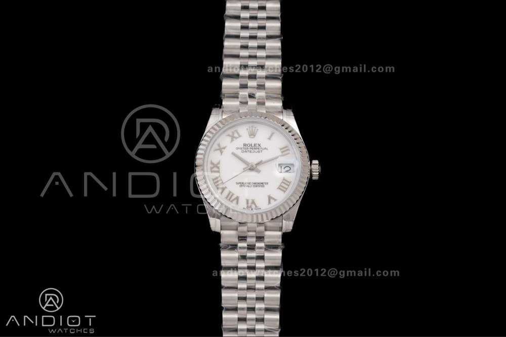 DateJust 31 Ladies GSF White Dial Roman Markers on Jubilee Bracelet A2236