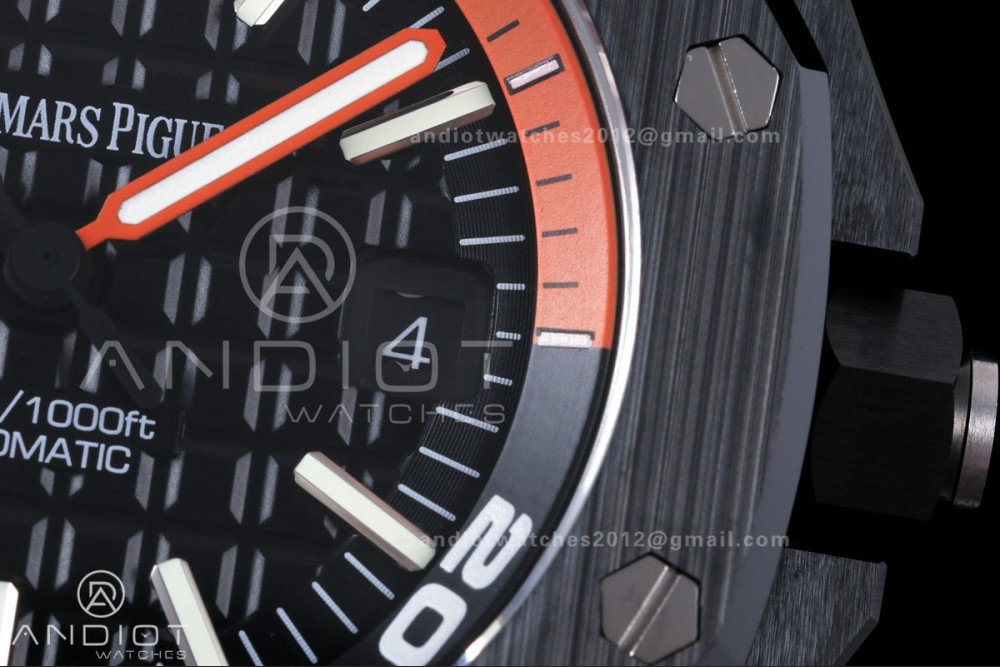 Royal Oak Offshore Diver 15707 Black Ceramic JF 1:1 Best Edition SA3120 Super Clone — photo 6