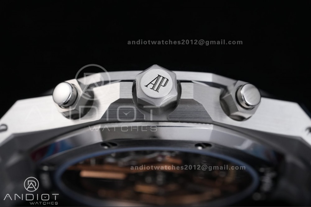 Royal Oak Chrono 26240 SS TOP 1:1 Best Edition Black Dial on SS Bracelet DD4401 Super Clone — photo 12