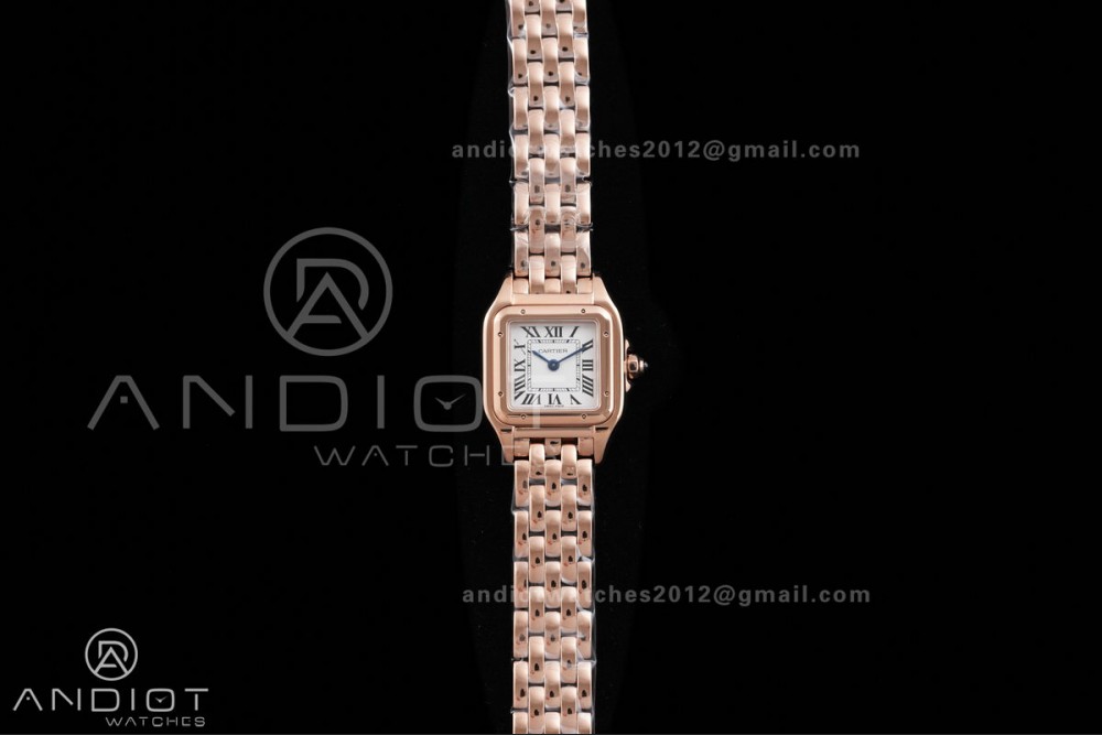 Panthère 22mm BVF 1:1 Best Edition RG White Dial on RG Bracelet Ronda Quartz