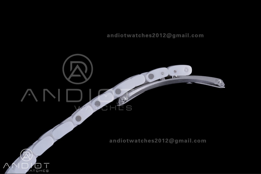 J12 33mm HTF 1:1 Best Edition White Korea Ceramic Cream Dial White Markers on Bracelet Swiss Quartz — photo 12