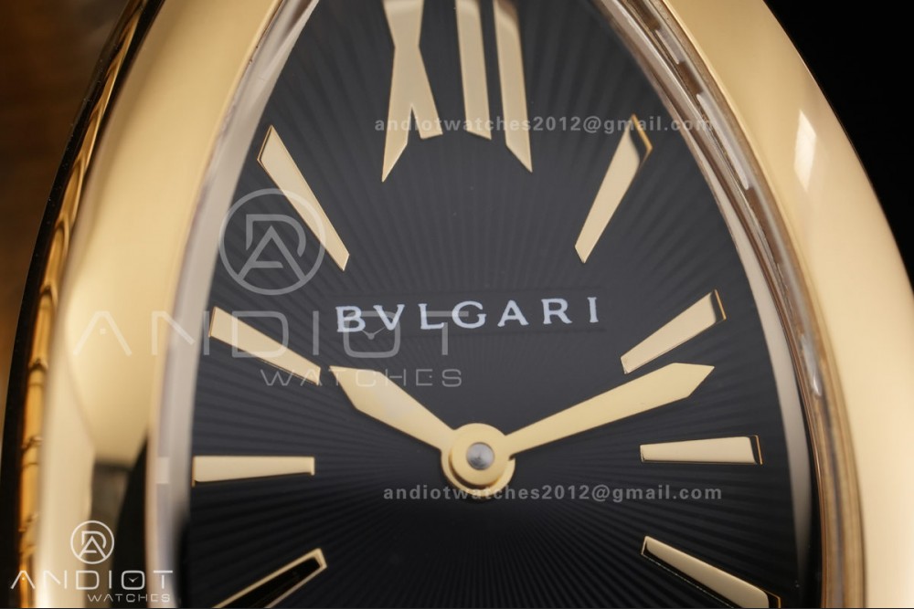 Serpenti 35mm YG BVF 1:1 Best Edition Black Dial on YG Bracelet Ronda Quartz — photo 5