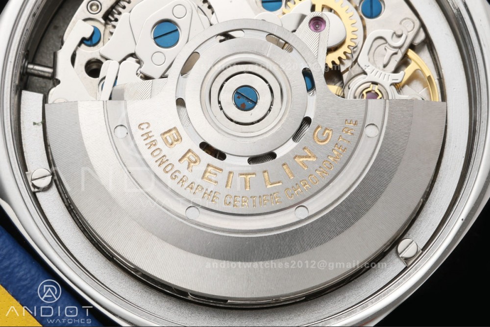 Top Time B01 Racing BLSF 1:1 Best Edition Black/Blue Gulf Dial on Blue Leather Strap A7750 — photo 10