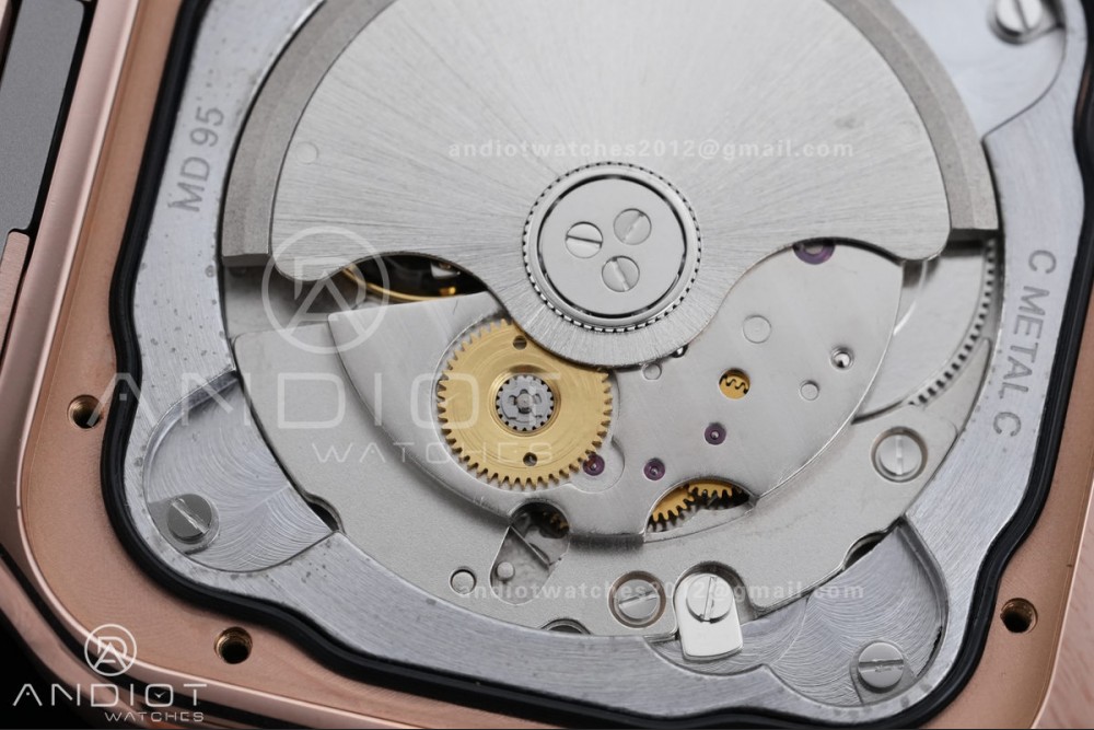 Santos de Cartier 40mm BVF 1:1 Best Edition RG White Dial on RG Smart-Links Bracelet MIYOTA 9039 — photo 13