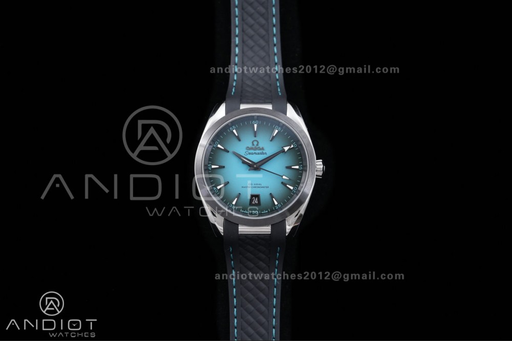 Aqua Terra 150M Master 38mm SS VSF 1:1 Best Edition Blue Ombre Dial On Rubber Strap Super Clone A8900