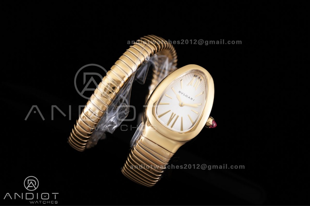 Serpenti 35mm YG BVF 1:1 Best Edition Silver Dial on YG Bracelet Ronda Quartz — photo 2