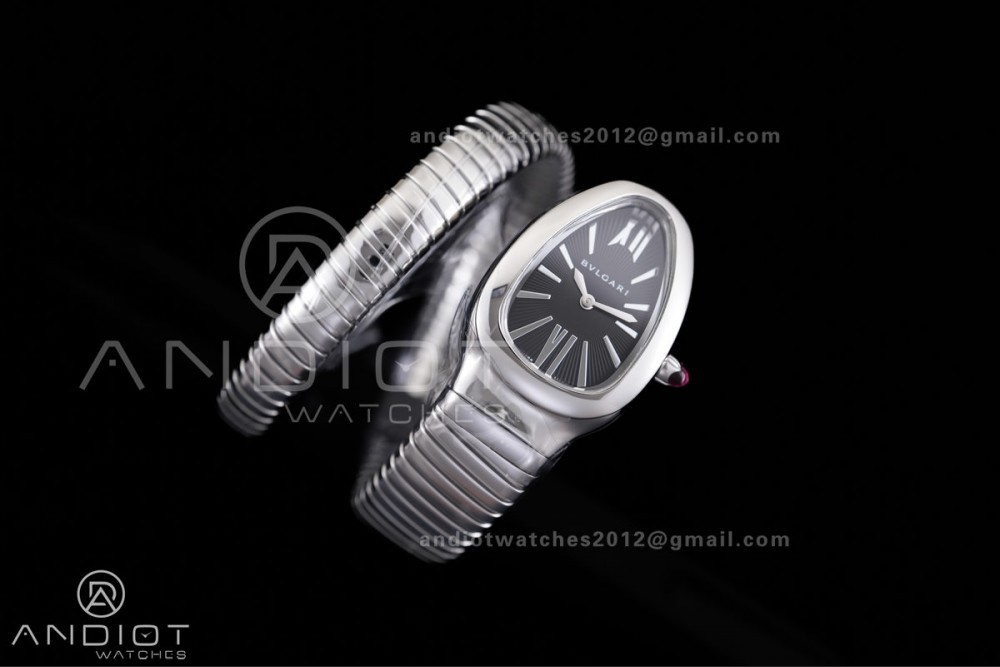Serpenti 35mm SS BVF 1:1 Best Edition Black Dial on SS Bracelet Ronda Quartz — photo 2