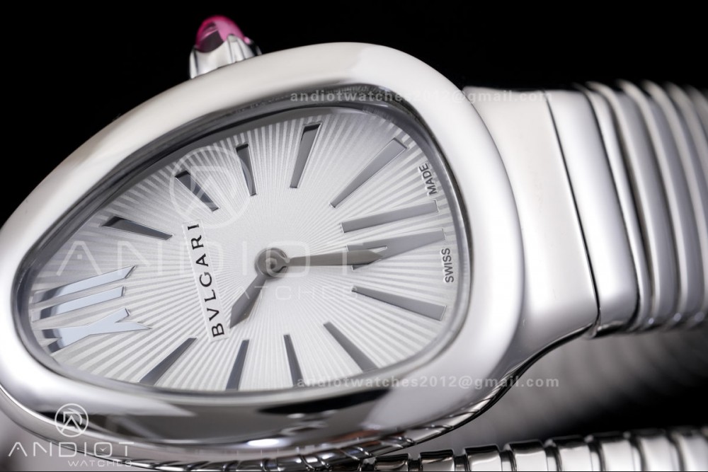 Serpenti 35mm SS BVF 1:1 Best Edition Silver Dial on SS Bracelet Ronda Quartz — photo 4