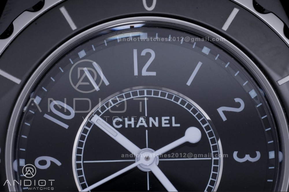 J12 33mm HTF 1:1 Best Edition Black Korea Ceramic Black Dial White Markers on Bracelet Swiss Quartz — photo 3