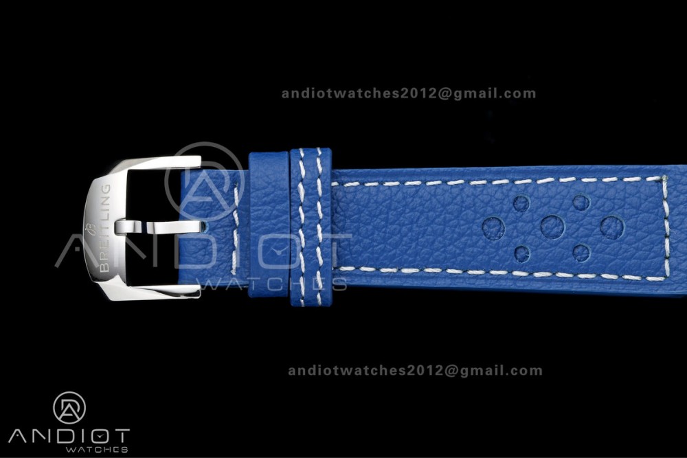 Top Time B01 Racing BLSF 1:1 Best Edition Black/Blue Gulf Dial on Blue Leather Strap A7750 — photo 14