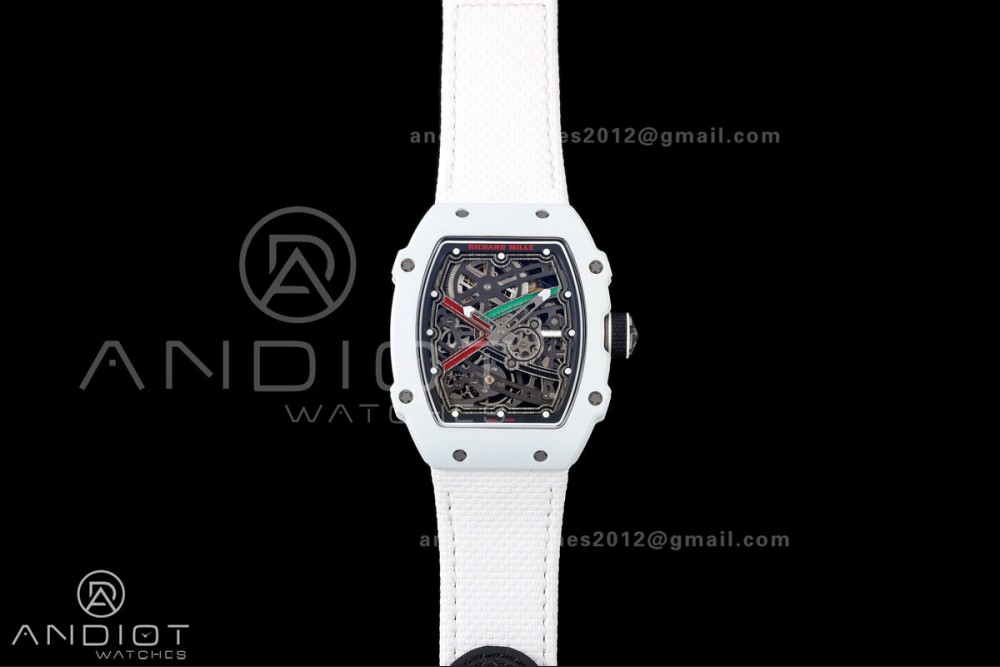 RICH Maker's 1:1 RM67-02 White NTPT UAE Skeleton Dial CRMA7 Super Clone
