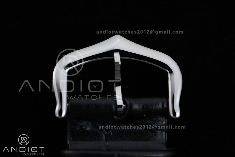 Santos Dumont 31.4mm SS AF 1:1 Best Edition Silver Dial on Black Leather Strap A157 — photo 18