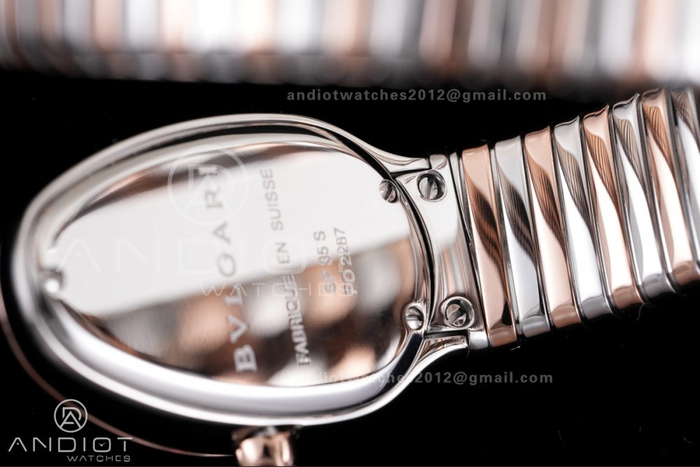 Serpenti 35mm SS/RG BVF 1:1 Best Edition Silver Dial on SS/RG Bracelet Ronda Quartz — photo 8