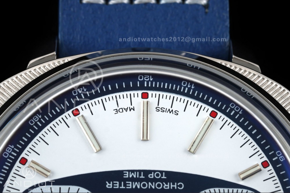Top Time B01 Racing BLSF 1:1 Best Edition Black/Blue Gulf Dial on Blue Leather Strap A7750 — photo 5
