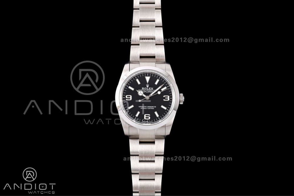 Explorer 36 124270 904L QF Best Edition Black Dial On SS Bracelet SH3230 (Free Sprung)