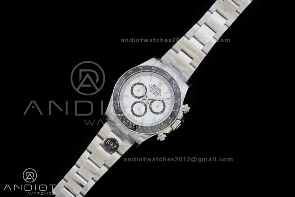 Daytona 126500 RWF 1:1 Best Edition White Dial on SS Bracelet JH4131 Free Sprung — photo 2