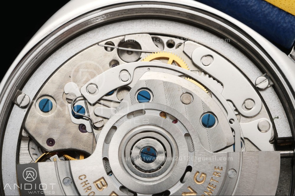 Top Time B01 Racing BLSF 1:1 Best Edition Black/Blue Gulf Dial on Blue Leather Strap A7750 — photo 12