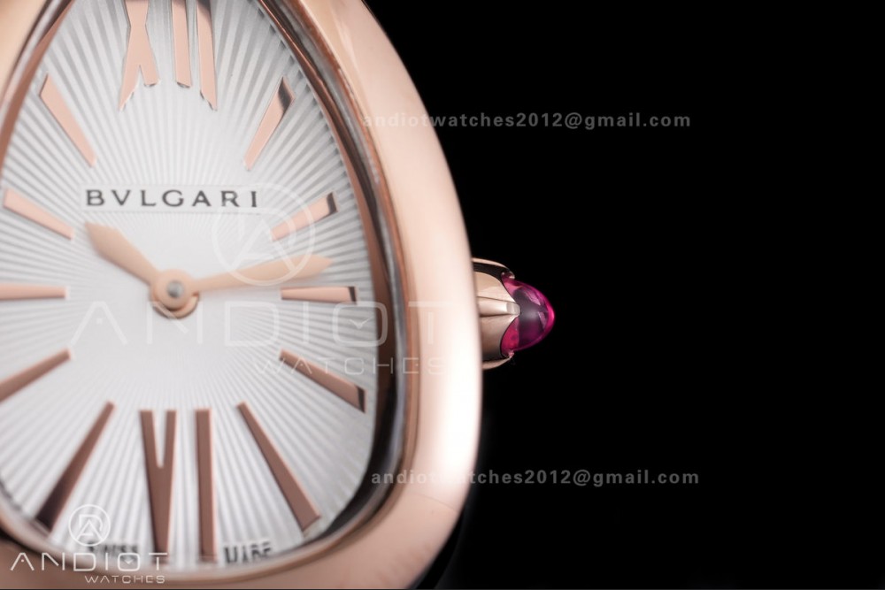 Serpenti 35mm SS/RG BVF 1:1 Best Edition Silver Dial on SS/RG Bracelet Ronda Quartz — photo 6