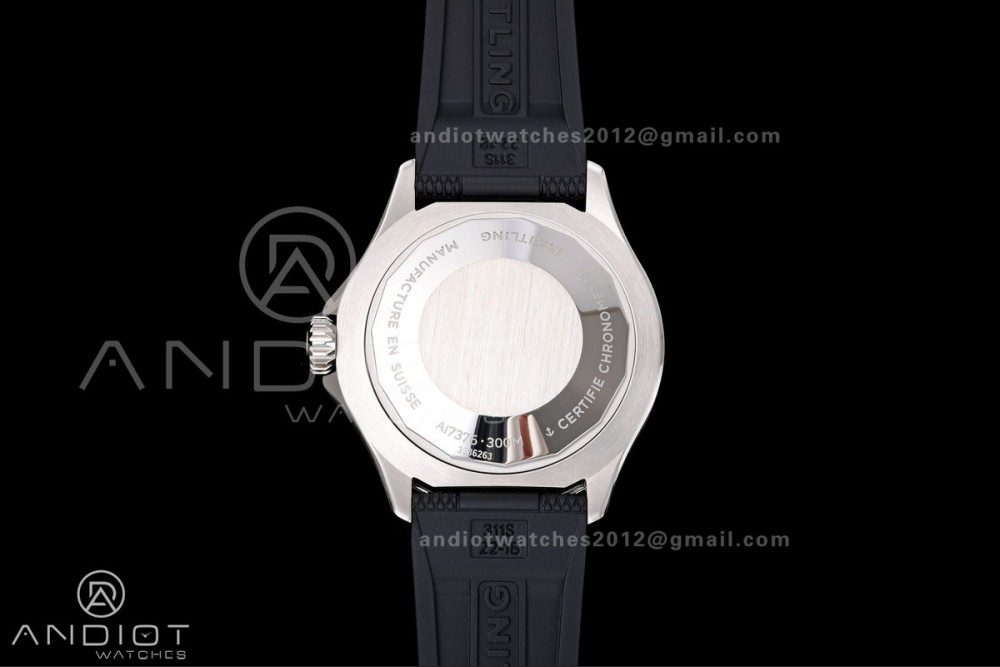 SuperOcean Automatic 42 SS BLF 1:1 Best Edition Black Rainbow Dial on Black Rubber Strap A2824 — photo 8