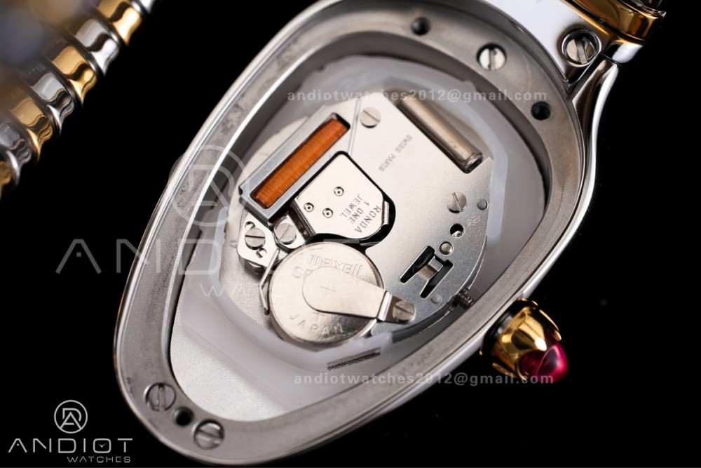 Serpenti 35mm SS/YG BVF 1:1 Best Edition Black Dial on SS/YG Bracelet Ronda Quartz — photo 11