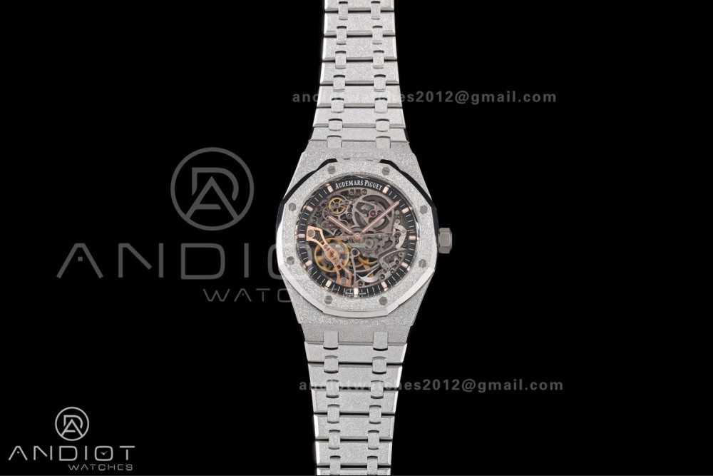 Royal Oak 41mm Openworked Frosted SS OCTA 1:1 Best Edition on Bracelet SA3132 V3 (Free Sprung)