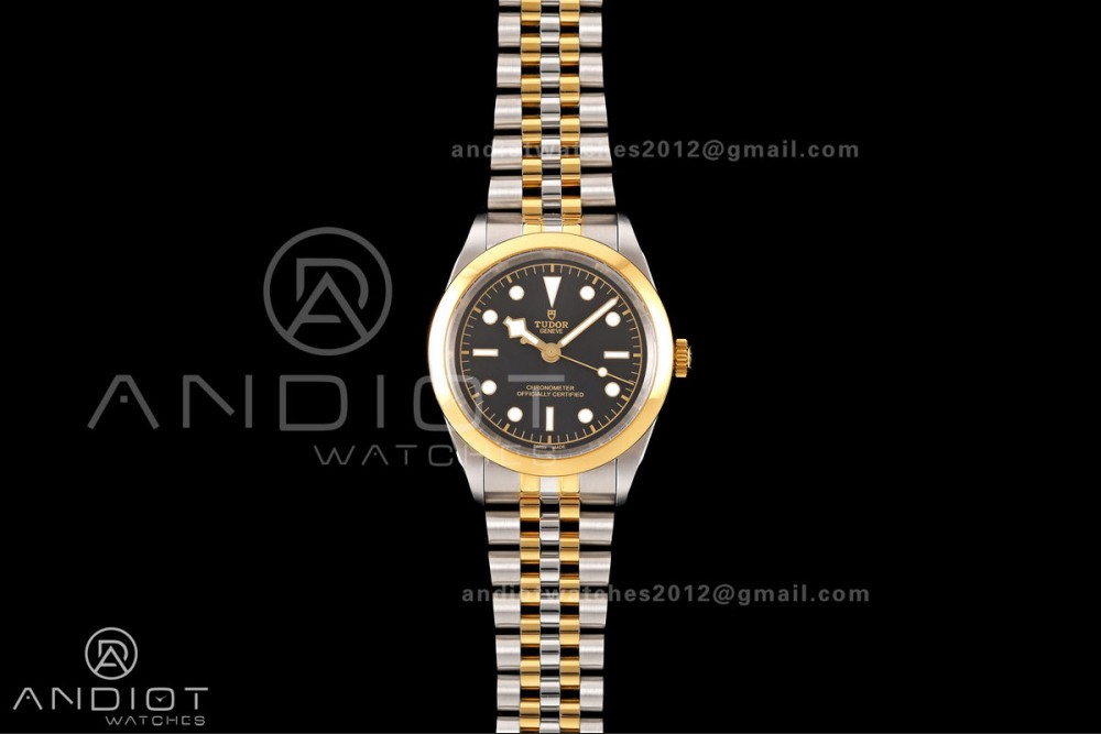 Black Bay One 41 SS/YG HTF 1:1 Best Edition Black Dial on SS/YG Bracelet A26J