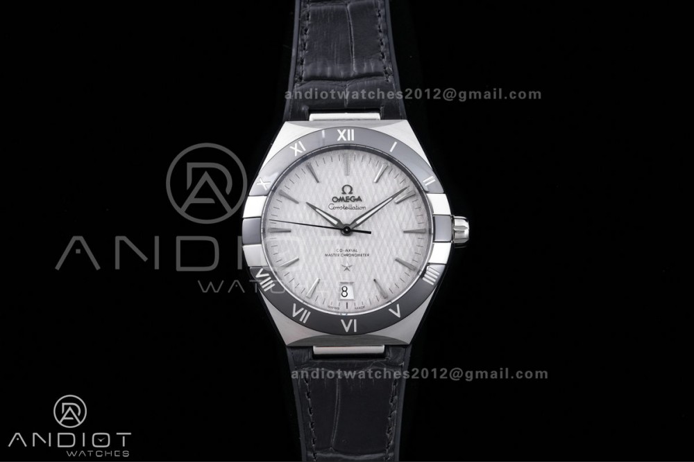 Constellation Black Ceramic SS VSF 1:1 Best Edition Gray Dial on Black Gummy Strap A8900 Super Clone