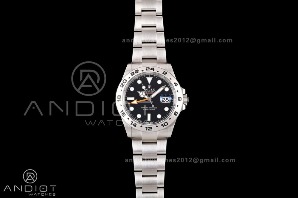 Explorer II 42mm 226570 904L SS Clean Plus 1:1 Best Edition Black Dial on Bracelet JH3285-2 (Free Sprung)