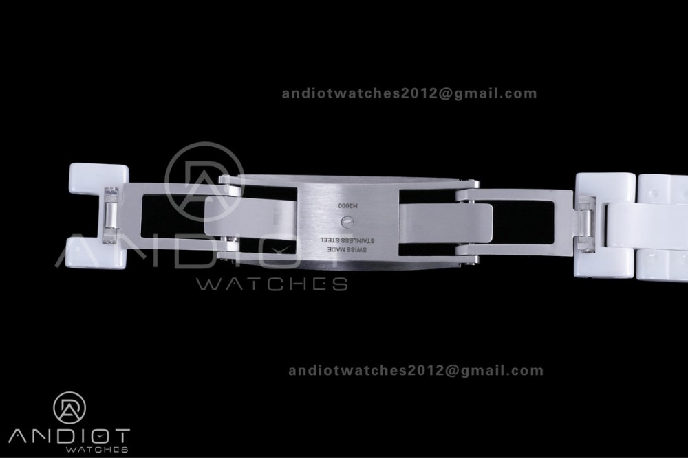 J12 33mm HTF 1:1 Best Edition White Korea Ceramic Cream Dial White Markers on Bracelet Swiss Quartz — photo 16