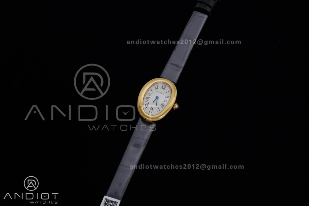 Baignoire Watch YG AF 1:1 Best Edition White Dial on Black Strap RONDA Quartz — photo 2